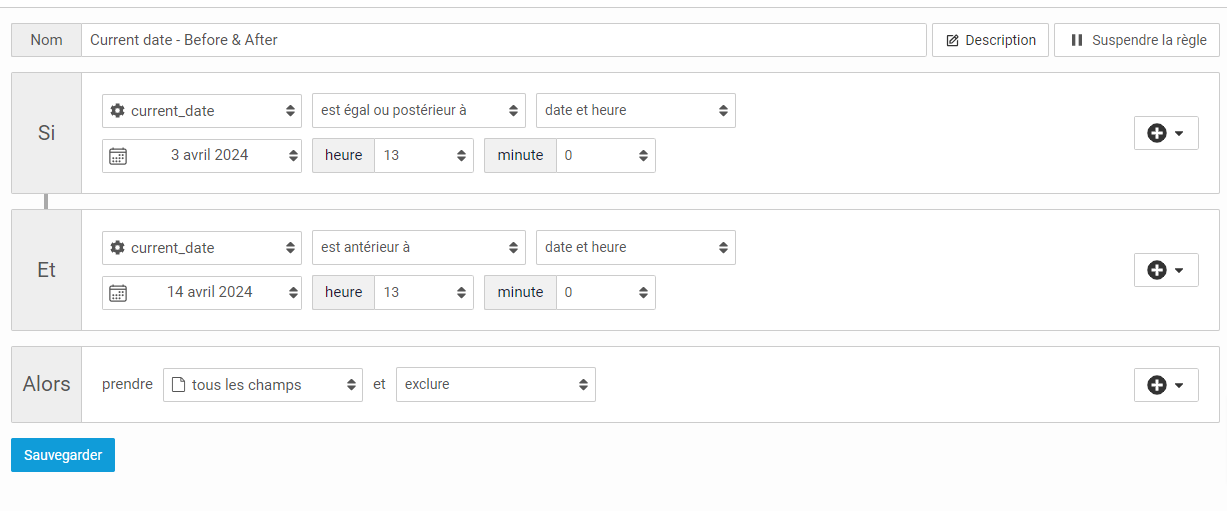 Règle règles de date Help Center Channable