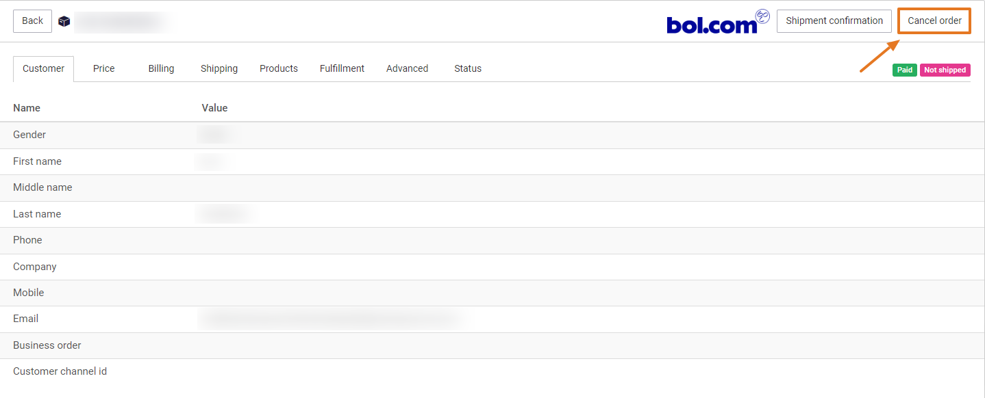 Bol.com: Retrieving canceled orders and getting email notifications –  Channable